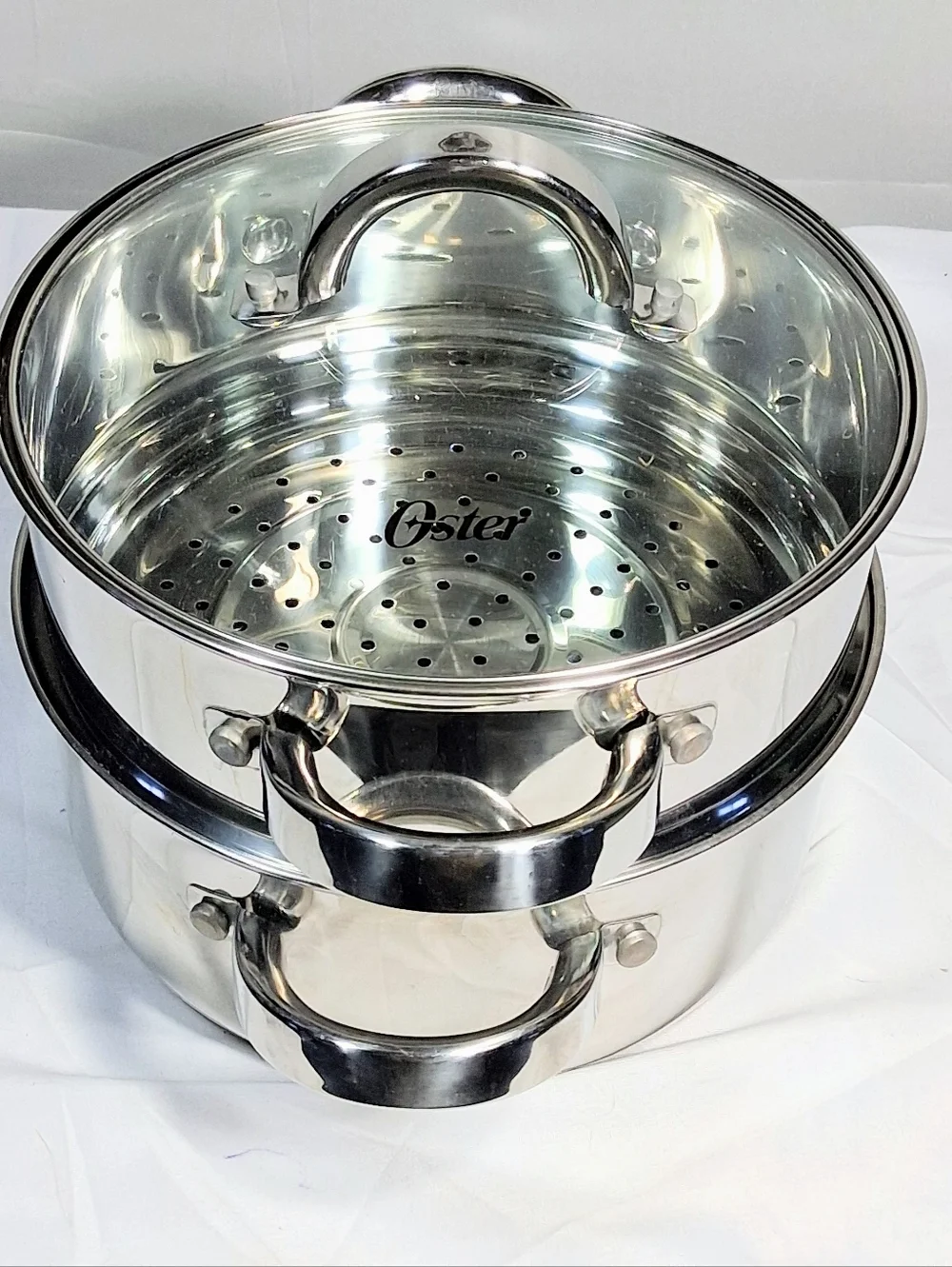 3 Piece Oster Shiny Stainkess Steel Double Boiler - Picture 5 of 9